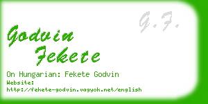 godvin fekete business card